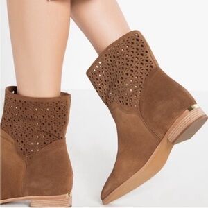 Michael Kors Sunny Brown Suede Ankle Boots 7.5